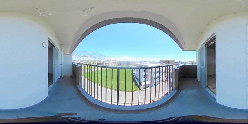 パノラマ画像バルコニー