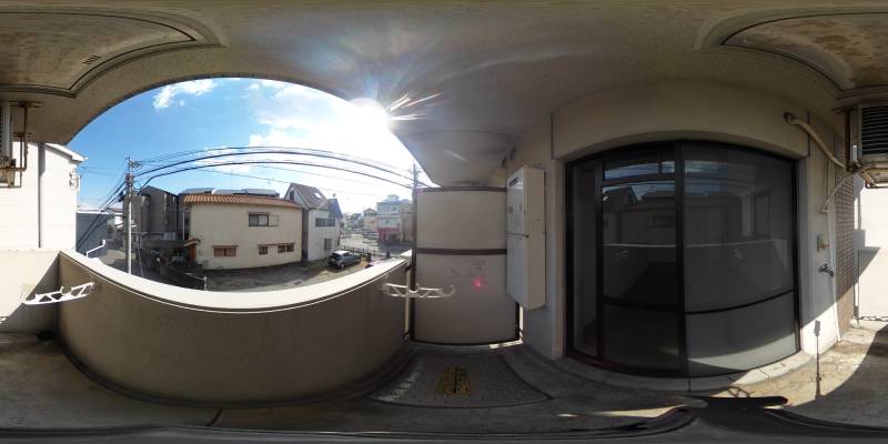 パノラマ画像バルコニー