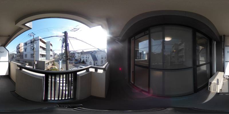 パノラマ画像バルコニー