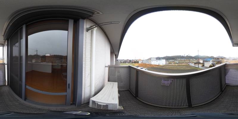 パノラマ画像バルコニー