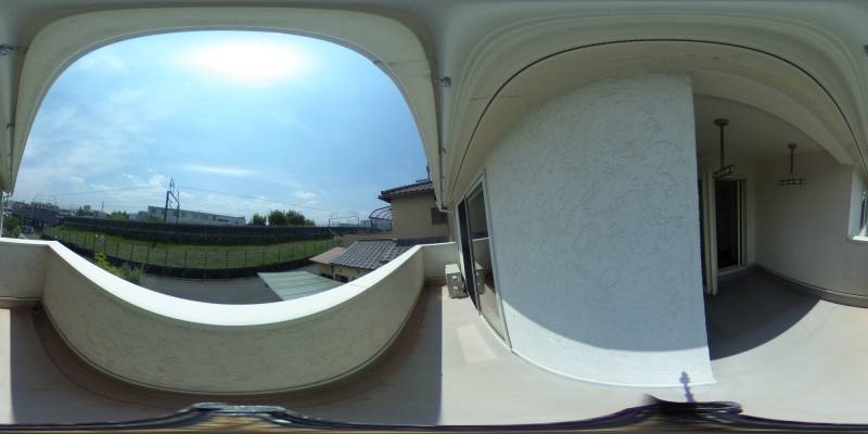 パノラマ画像バルコニー