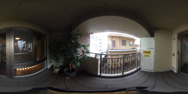 パノラマ画像バルコニー