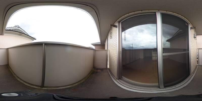 パノラマ画像バルコニー