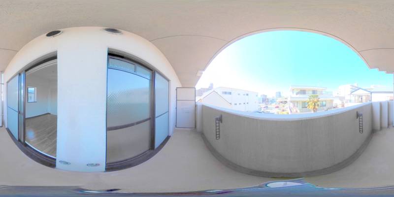 パノラマ画像バルコニー