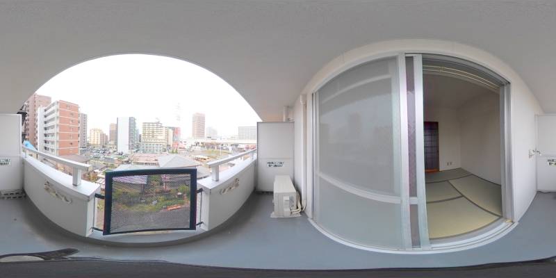 パノラマ画像バルコニー