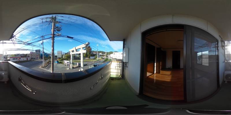 パノラマ画像バルコニー