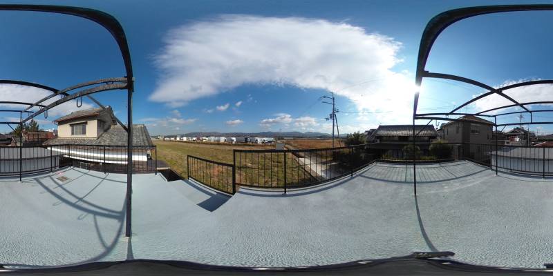 パノラマ画像バルコニー