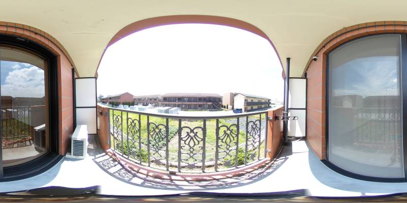 パノラマ画像バルコニー