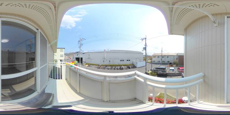 パノラマ画像バルコニー