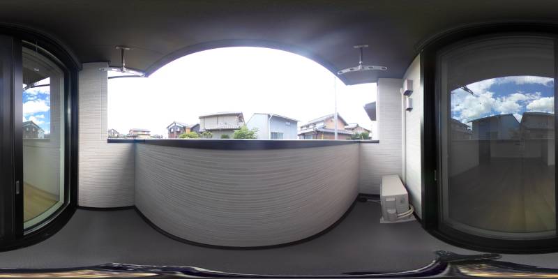 パノラマ画像バルコニー