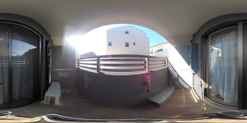 パノラマ画像バルコニー