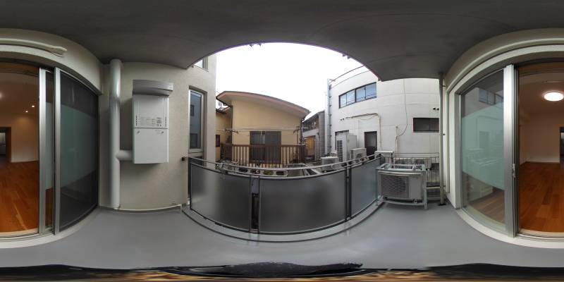 パノラマ画像バルコニー