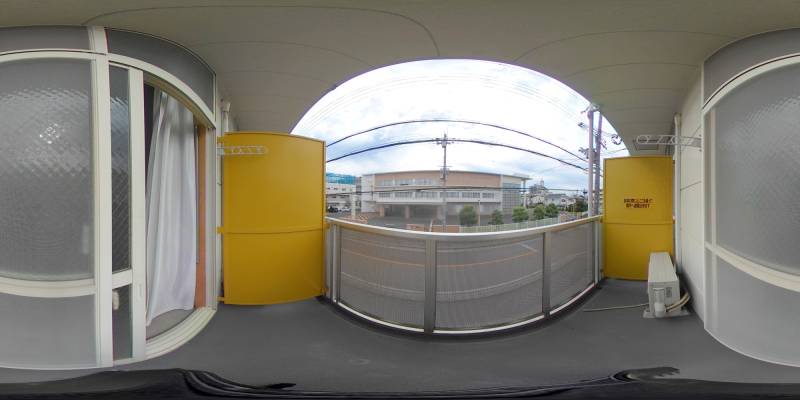 パノラマ画像バルコニー