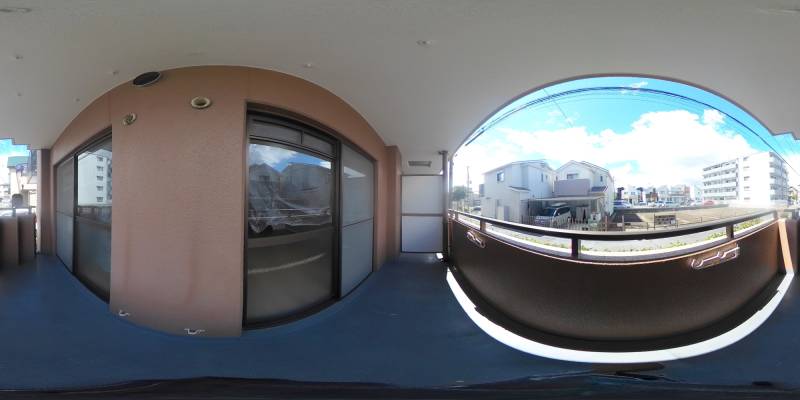 パノラマ画像バルコニー