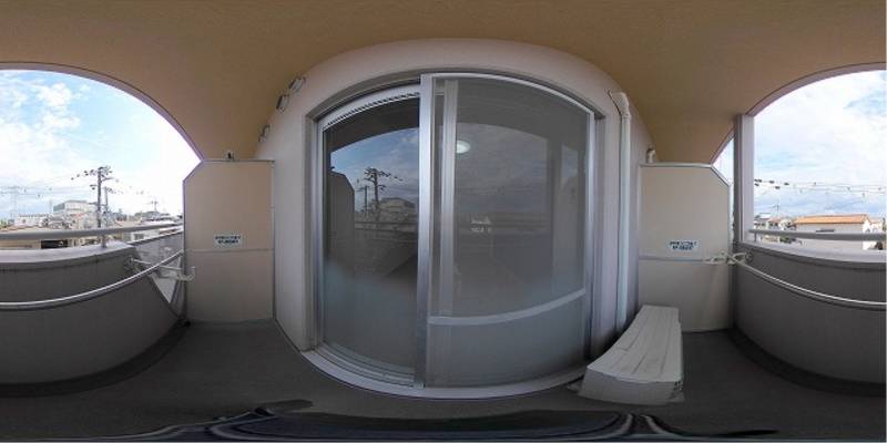 パノラマ画像バルコニー