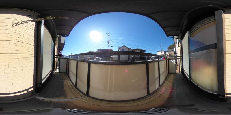 パノラマ画像バルコニー