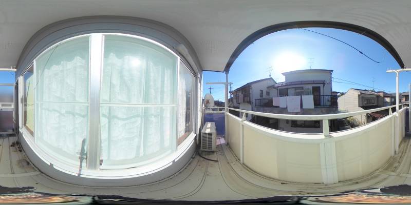 パノラマ画像バルコニー