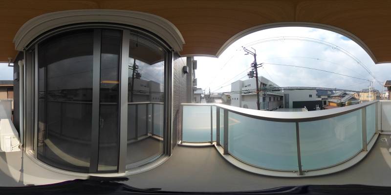 パノラマ画像バルコニー