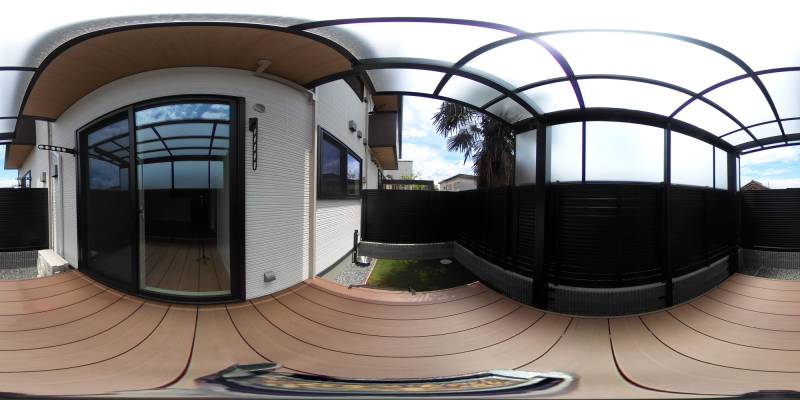 パノラマ画像バルコニー