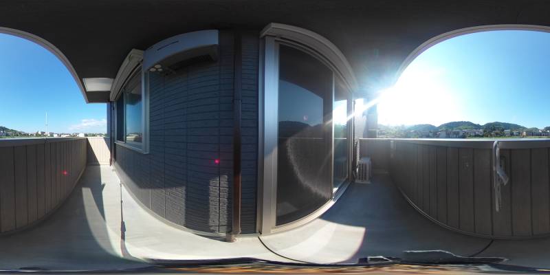 パノラマ画像バルコニー