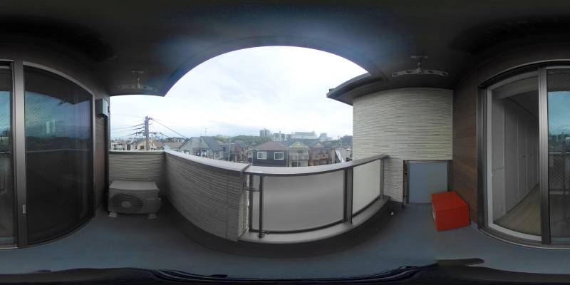 パノラマ画像バルコニー