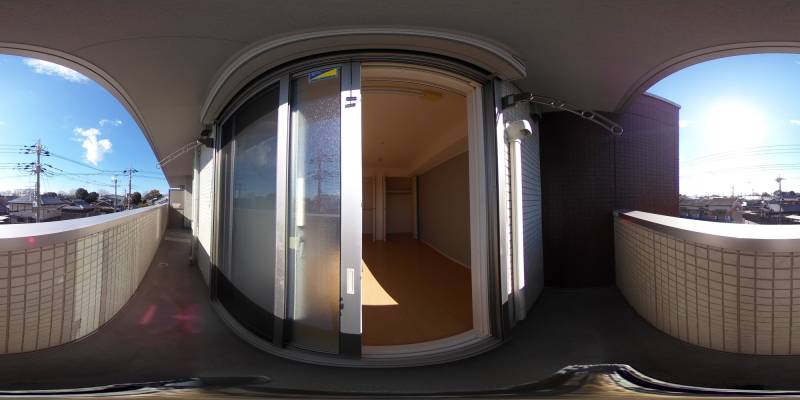 パノラマ画像バルコニー