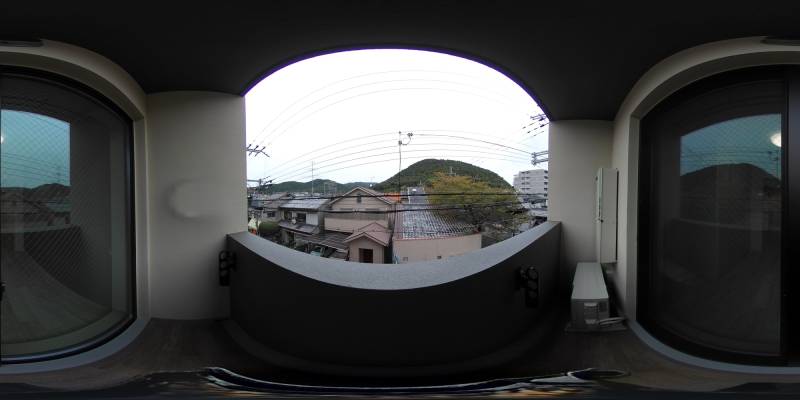 パノラマ画像バルコニー