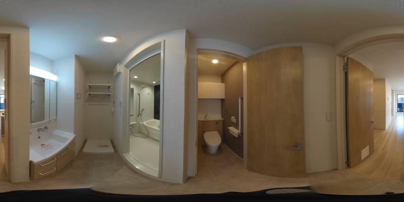 パノラマ画像洗面所