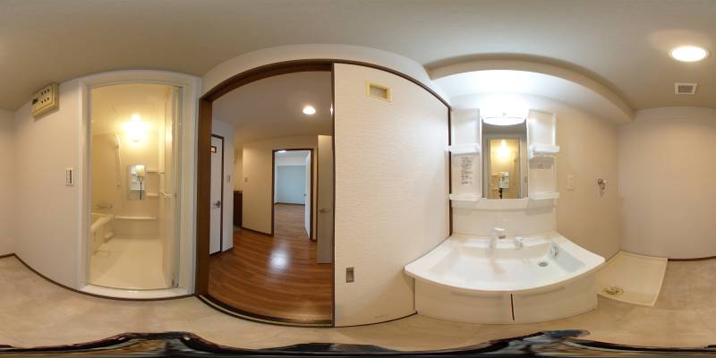 パノラマ画像洗面所