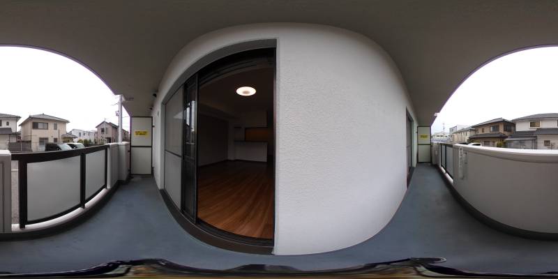 パノラマ画像バルコニー