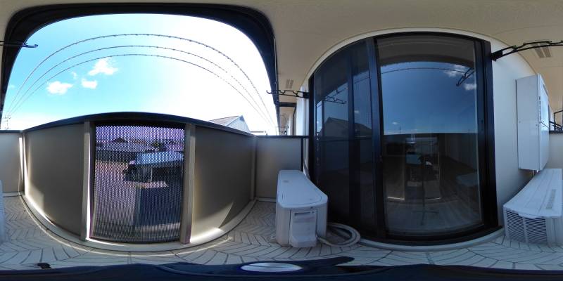 パノラマ画像バルコニー