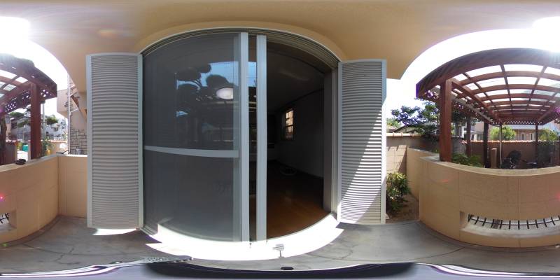 パノラマ画像バルコニー