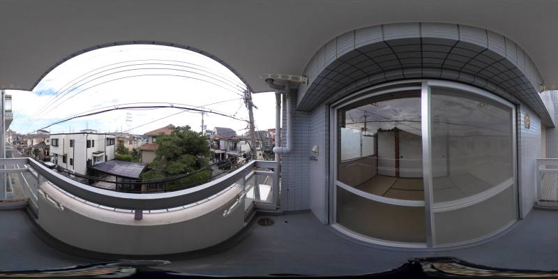 パノラマ画像バルコニー