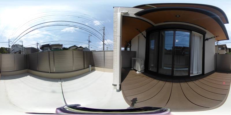 パノラマ画像バルコニー