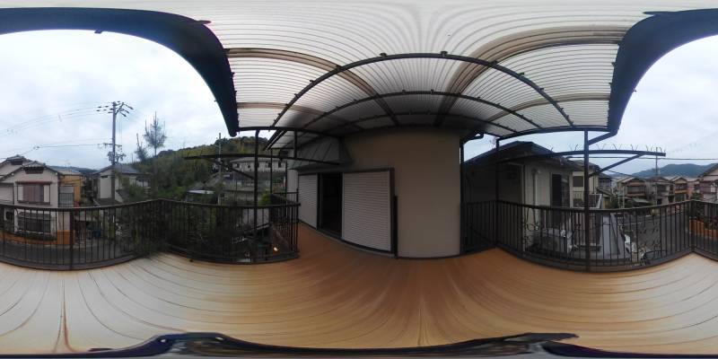 パノラマ画像バルコニー