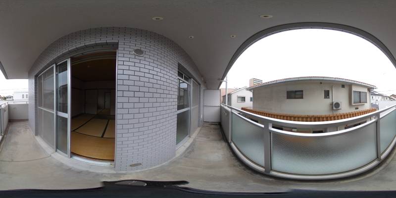 パノラマ画像バルコニー