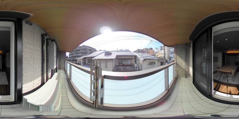 パノラマ画像バルコニー