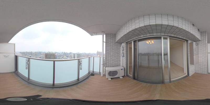 パノラマ画像バルコニー