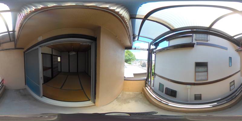 パノラマ画像バルコニー