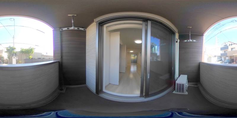 パノラマ画像バルコニー