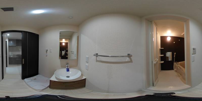 パノラマ画像洗面所