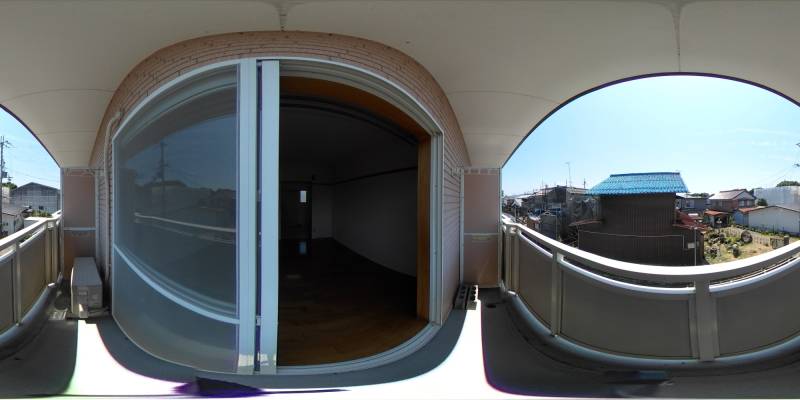 パノラマ画像バルコニー