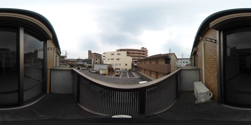 パノラマ画像バルコニー