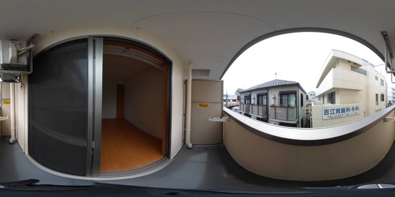 パノラマ画像バルコニー