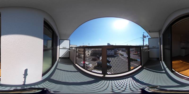 パノラマ画像バルコニー