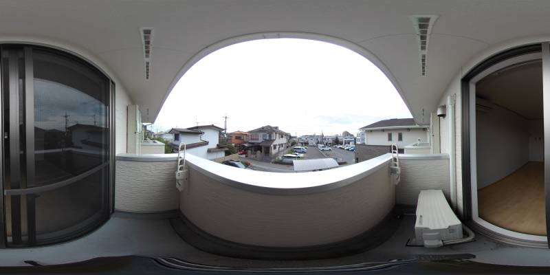 パノラマ画像バルコニー