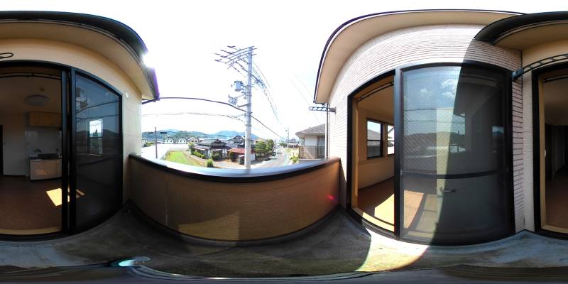 パノラマ画像バルコニー