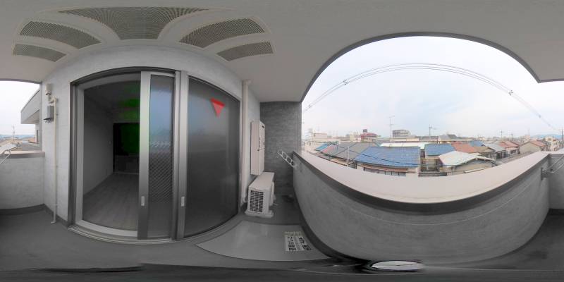 パノラマ画像バルコニー