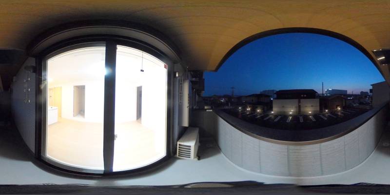 パノラマ画像バルコニー