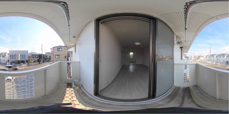 パノラマ画像バルコニー